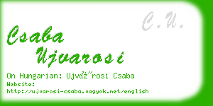 csaba ujvarosi business card